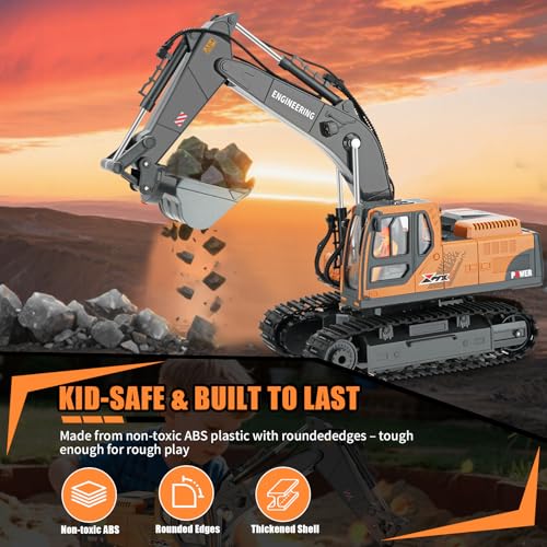 RC Excavator Toy 3-12 with 3-IN-1 Features - Image 6