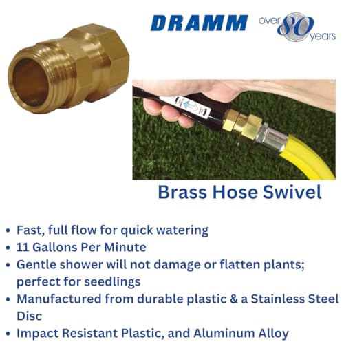 Dramm Brass Hose Swivel Connector - Heavy-Duty - Image 3