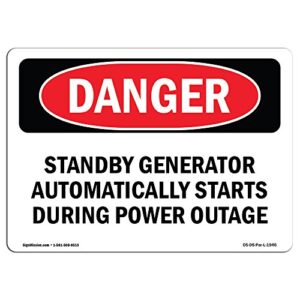 OSHA Danger Sign - Generator Starts Automatically