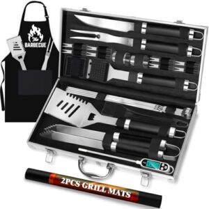ROMANTICIST 26pcs Grill Tool Set with Apron