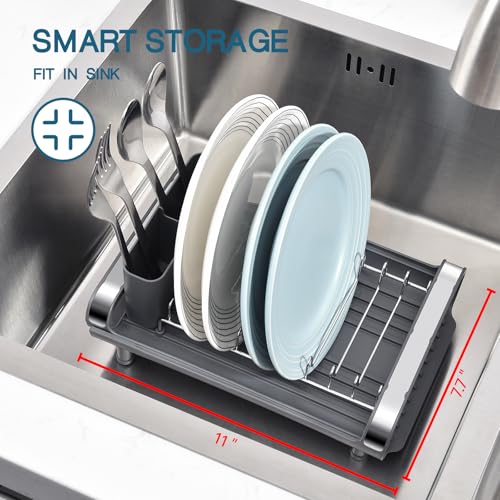 Mini Expandable Stainless Steel Dish Rack - Image 3
