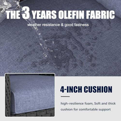 LayinSun 10pc Patio Fire Pit Furniture Set - Image 4