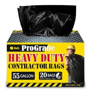 55 Gallon Heavy Duty Black Trash Bags