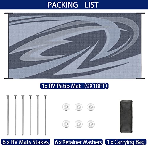 9'x18' Heavy Duty Outdoor RV Patio Mat - Image 5