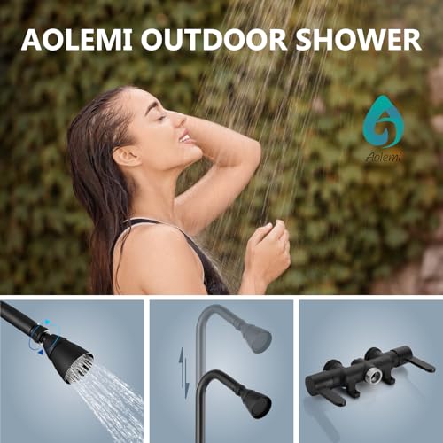 Outdoor Shower Kit with Brass Showerhead - Image 3