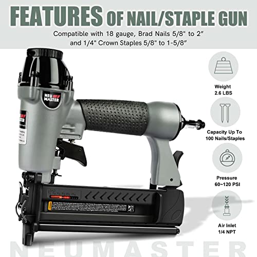 NEU Pneumatic Brad Nailer & Staple Gun - Image 4