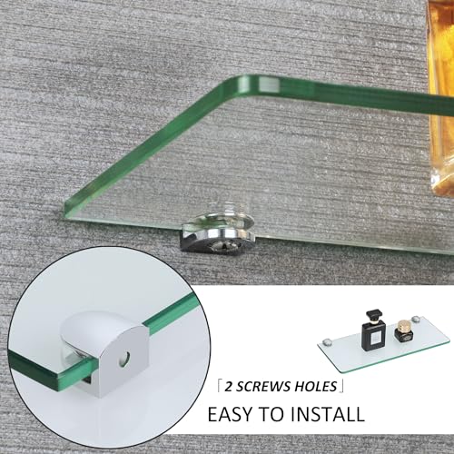 Sayayo 12" Glass Floating Shelves Set of 2 - Image 5