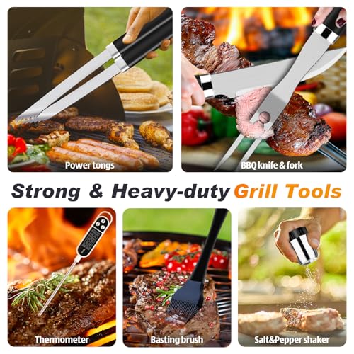 ROMANTICIST 26pcs Grill Tool Set with Apron - Image 4