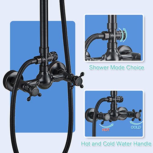 MOSSON Oil Rubbed Bronze Shower Faucet Set - Image 6