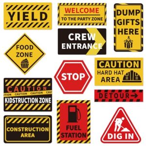 Construction Party Decor Building Theme Signs
