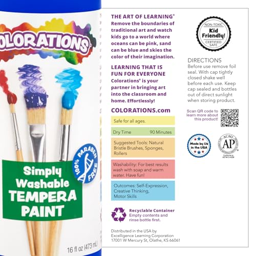 Metallic Black Washable Tempera Paint for Kids - Image 6