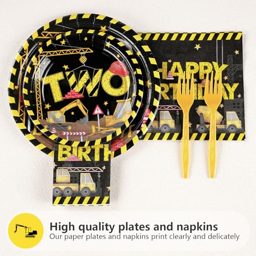 Construction 2nd Birthday Party Supplies Set - Image 4