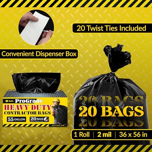 55 Gallon Heavy Duty Black Trash Bags - Image 3