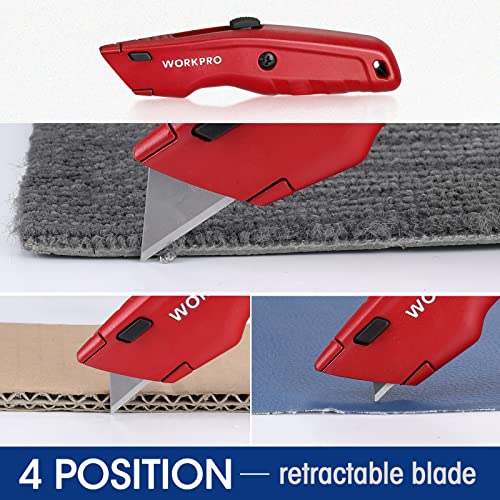 WORKPRO Heavy Duty Utility Knife with Extra Blades - Image 5