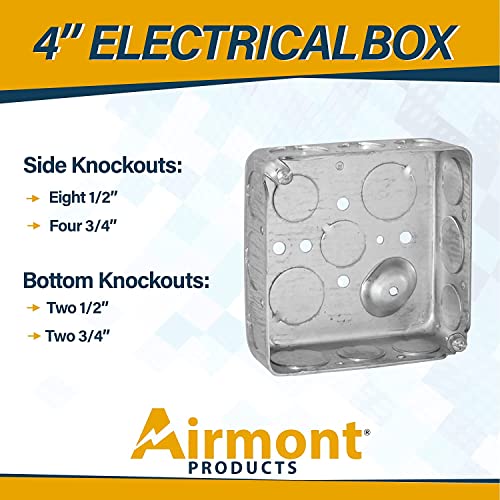 4" Square Electrical Box, 12 Pack - Image 2