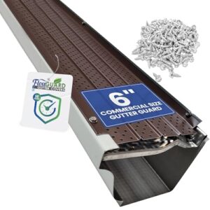 FlowGuard 6 Inch Gutter Cover System - Brown