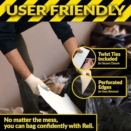 55 Gallon Heavy Duty Black Trash Bags - Image 5