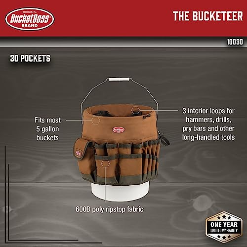 Bucket Boss Bucketeer Tool Organizer, Brown - Image 4