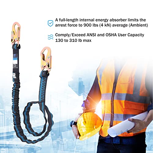 6FT Safety Harness Lanyard with Shock Absorber - Image 4