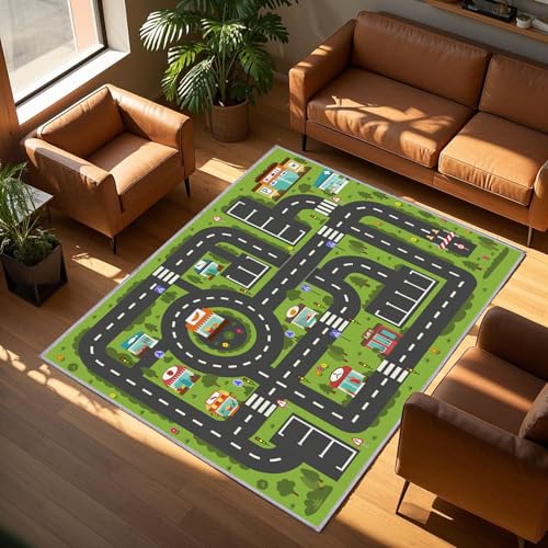 Kids Road Rug, 2'7" x 3'11" - Image 4