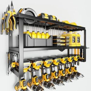 3-Layer Power Tool Organizer with 7 Drill Holders