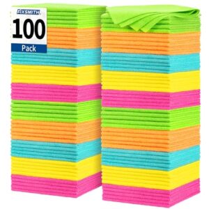 FIXSMITH 100 Pack Microfiber Cleaning Cloths