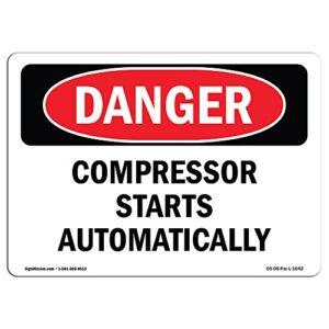 OSHA Danger Sign - Automatic Compressor Warning