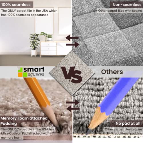 Smart Squares 8" Carpet Tiles - Peel and Stick - Image 4