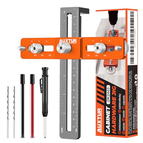 Cabinet Hardware Jig with Deep Hole Pencil