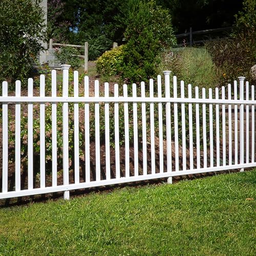 Zippity 3.5ft H x 7.6ft W White Vinyl Fence