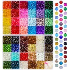 2500 PCS 6mm Round Glass Beads