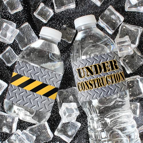 Construction Party Water Bottle Labels - 20 Count - Image 2