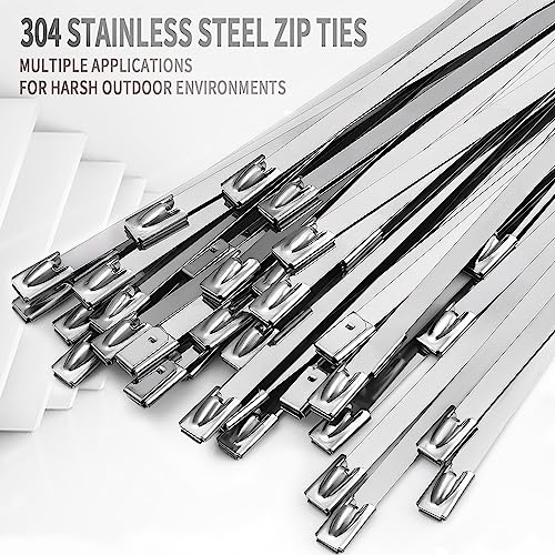 11.8" Metal Zip Ties 100pcs Heavy Duty - Image 2