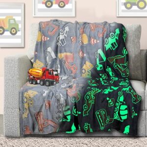 Glow in the Dark Truck Blanket for Kids