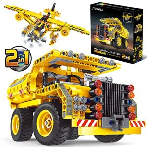 Jyusmile 2-in-1 Truck Airplane Building Toy